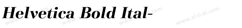 Helvetica Bold Ital字体转换